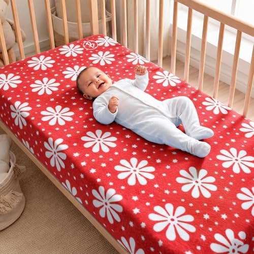 Image of Btag Baby Waterproof, Super Soft Fast Drying Mattress Protector | Extra Absorbent, Anti-Itching Sheet for New Born,Toddler (Size 100x140 cm, Pack of 1, Pink Flower)