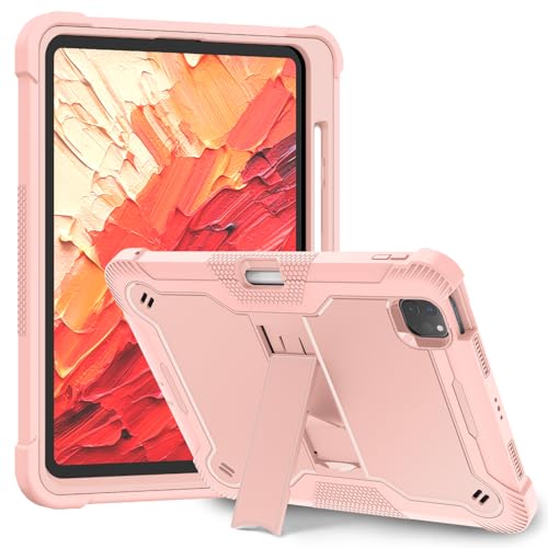 Housse iPad Pro 11 M4 or rose robuste haute protection