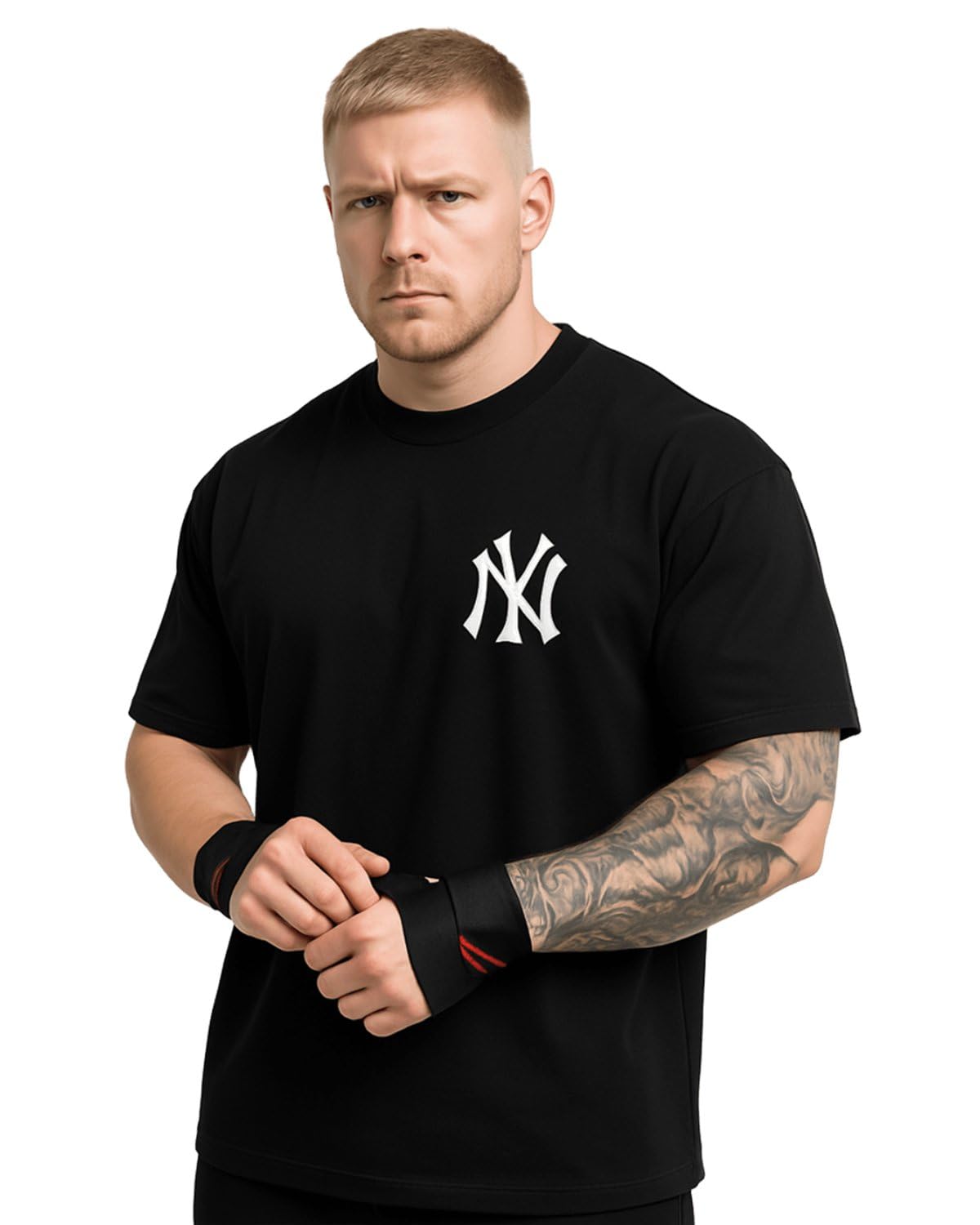 Camiseta Masculino Oversized Casual e Treino Estampa New York Algodão Premium 30.1