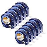 USUPERINK Alternative Replacement for DYMO 18771 18768 18769 18770 Iron-on Preminum LetraTag Refill Fabric Clothing Label Makers Tapes Color: Black on White, Length: 2m (6.5 Feet), Width: 12mm (0.47'' or 1/2 inch) Iron-on fabric labels make it simple...