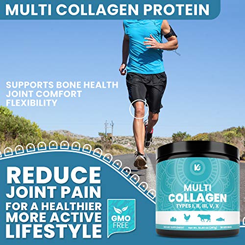 KEPPI Multi Collagen Protein Powder - 5 Types of Pure Food Sourced Collagen Peptides - Marine, Free Range Chicken & Bovine Bone Broth Peptides - Thumbnail 2
