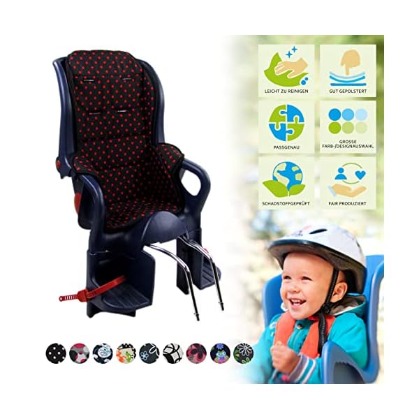 BAMBINIWELT Ersatzbezug Sitzkissen Bezug Auflage für Fahrradsitz kompatibel mit Römer Jockey Design MOD 2 (Bärchen blau) – Bild 3