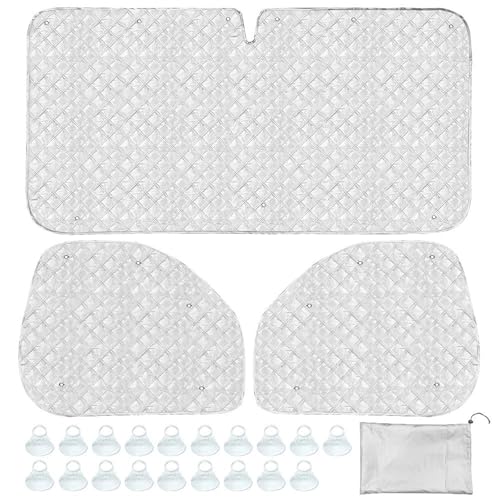 ZWZWZW(良い) に適合するフィアット に適合するデュカート 2006-2022年式用 車用フロントガラスサンシェードカバー フロントウィンドウサンシェードスクリーンカバー 内部断熱ブラインドキット