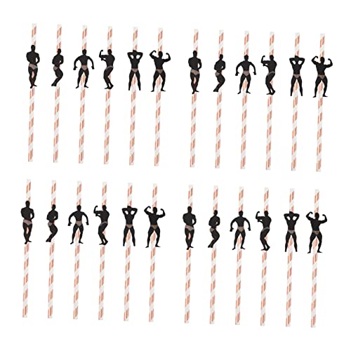 24 pitillos Rose Dancer para fiestas miniatura 1