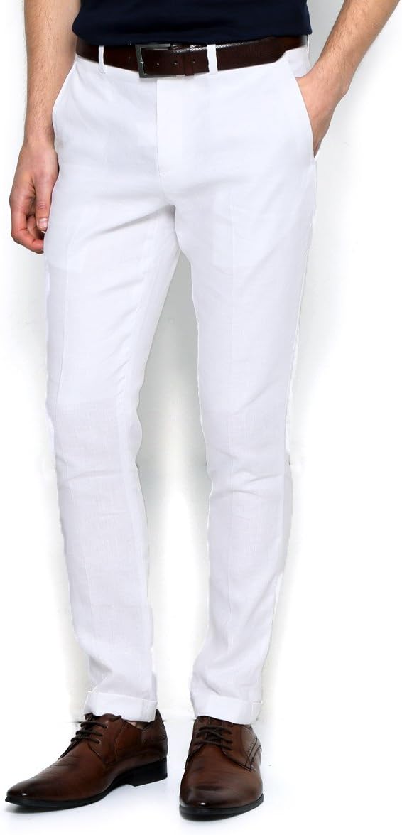 LOB- Pantalón Blanco Pantalones para Hombre Blanco Talla 29 :  Amazon.com.mx: Ropa, Zapatos y Accesorios