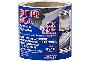 Gutter Seal GSL410 Gutter Sealer Adhesive 4" x 10' for Gutter Repairs and Leaks