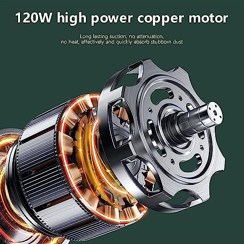 مكنسة كهربائية محمولة لاسلكية (شفط ونفخ) 3 في 1، قابلة لإعادة الشحن، للسيارة والمنزل والمكتب والكمبيوتر، فضي