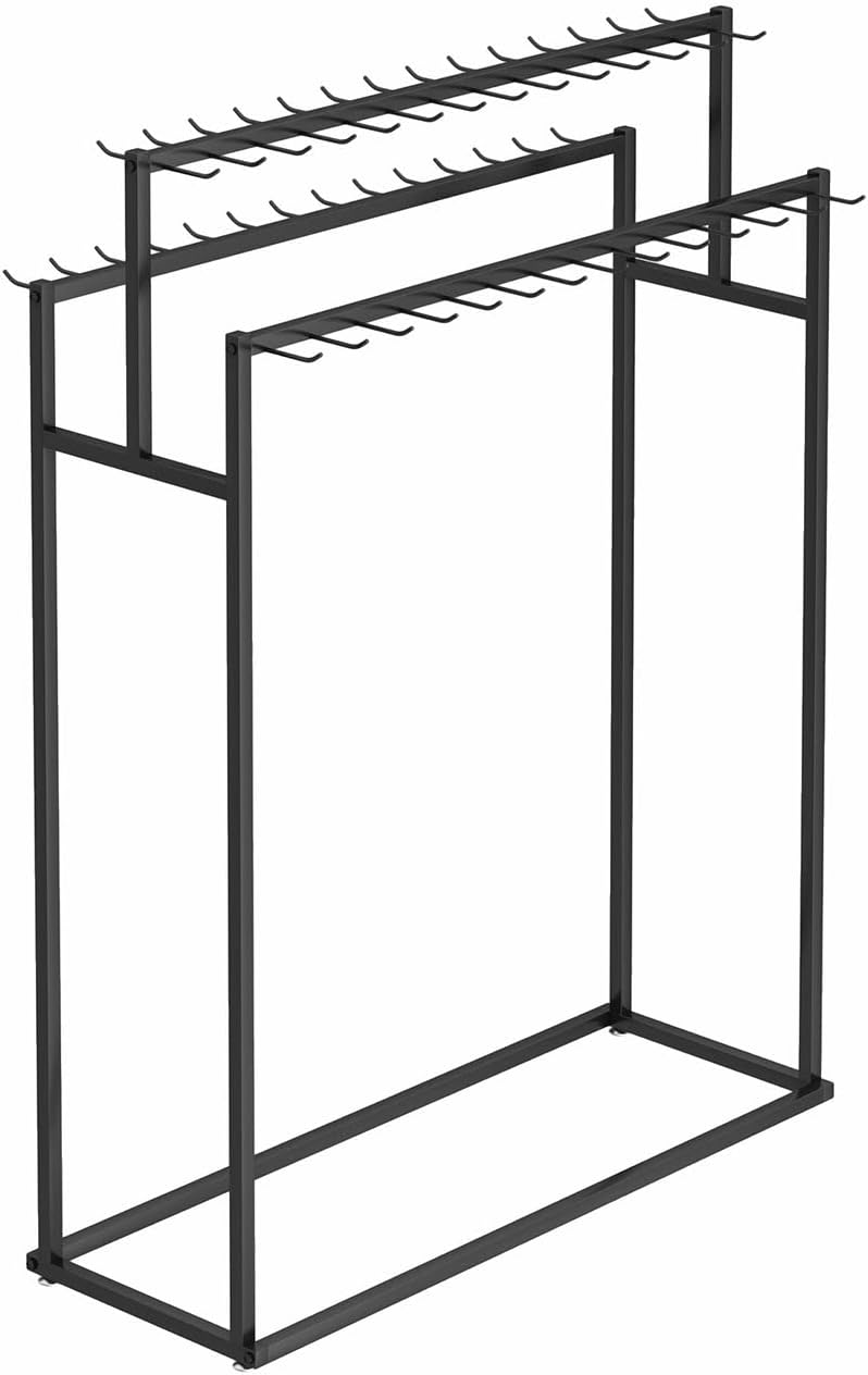 Men'S Belt Display Stand Tie Racks, Clothing Store Belt Hanger Retail Storage Holder, Jewelry Holder Commercial Shelves Hanging Hook, Handbag Scarf Umbrella Organizer Sha(B-70X40X150Cm)