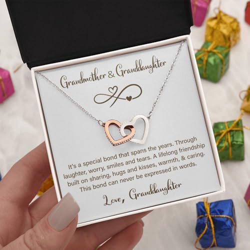 New Grandma Necklace Gifts From Granddaughter, First Time Grandma To Be Jewelry With Message Card And Stylish Box, Christmas Birthday Gifts For Great Grandmother 6