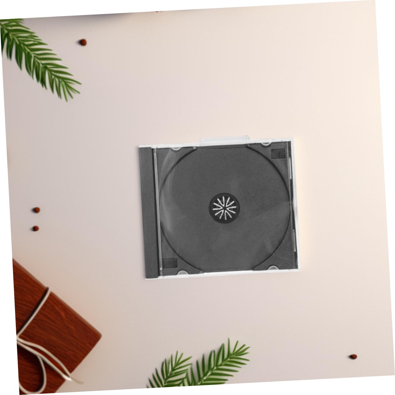 CD Protezione Plastica Dvd Custodie 10 in Trasparente per Pezzi Vassoio Nero Versatile Contenitori Salvaspazio Dischi per Uffici e Scuole