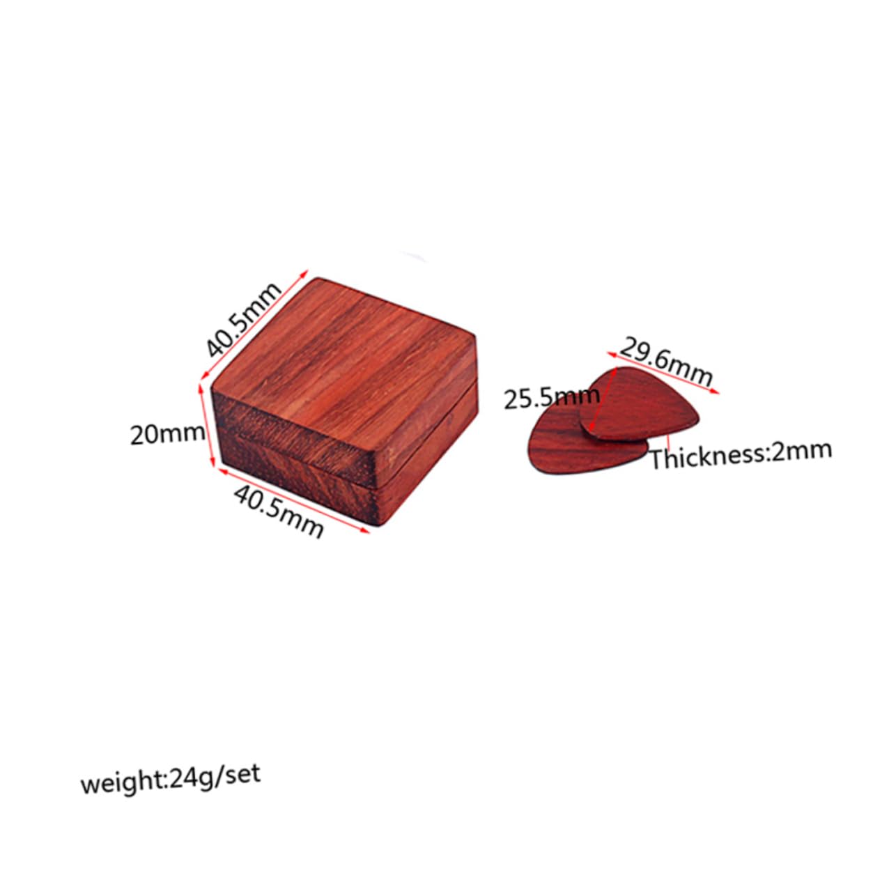 VICASKY 3piezas Caja De Almacenamiento para Púas De Guitarra Púas Estuche Práctico y Accesible para Guitarristas Protección y Estilo Color Rojo Oscuro
