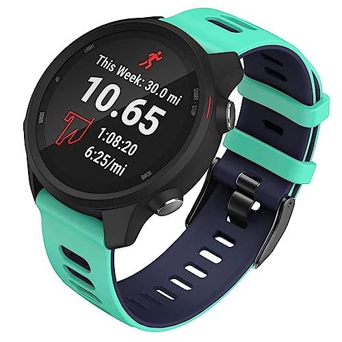 FunBand Correa Compatible con Garmin Forerunner 245/645, Pulsera de Repuesto Deportiva de 20mm para Vivoactive3, Vivomove HR, Venu, Venu 2 Plus - Silicona Suave con Quickfit