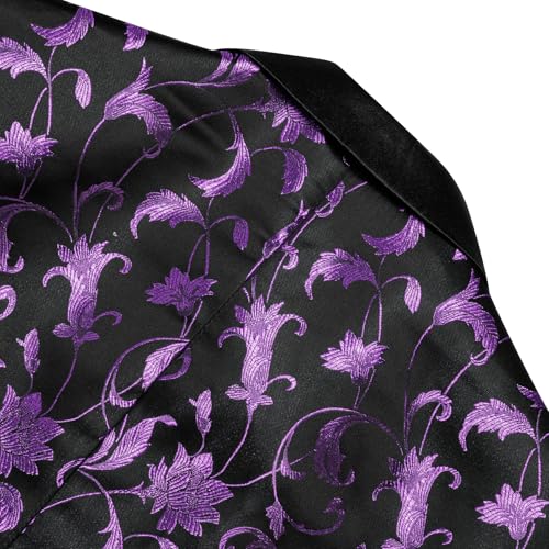 Image of Barry. Wang Men's Sport Coats & Blazers Flower Suit Jacket 1 Button Paisley Tuxedo Mardi Gras Carnival Parade Gift