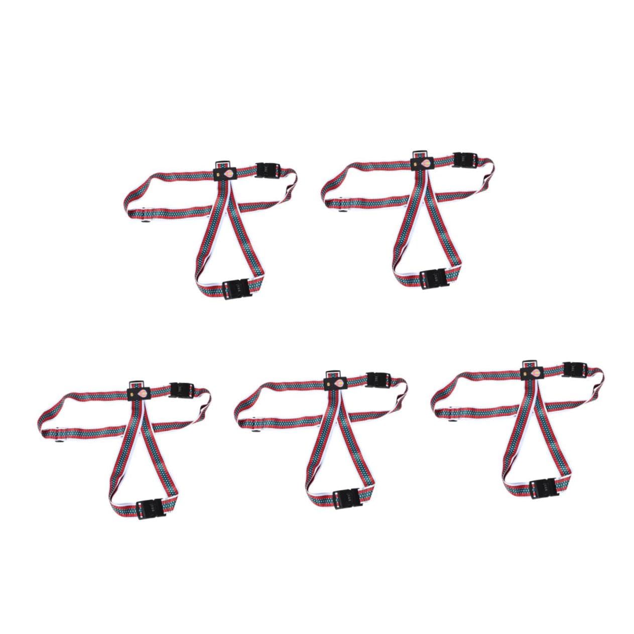FRCOLOR 5 Piezas Correa de Equipaje con Doble Cerradura de Combinación Ajustable y Resistente de Poliéster Diseño de Dibujos Animados para Maletas para Viajes y Protección de Equipaje