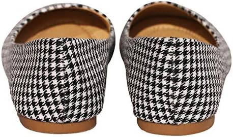 Women's Ballet Flats Slip On Dress Ballerina Walking Shoes (8.5 M US, Plaid Black) | Image 2