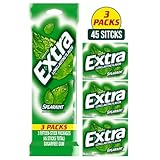 EXTRA Spearmint Sugar Free Chewing Gum, 3 Packs of 15 Pieces (45 Total Pieces)