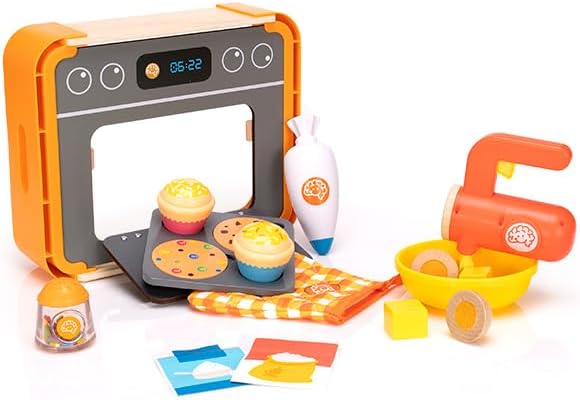 Fat Brain Toys Pretendables Bakery Set - Pretend Playset with Storage, Ages 3+