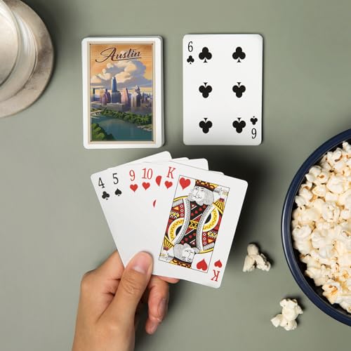 Baraja de 52 cartas tamaño póker Austin Texas miniatura 2