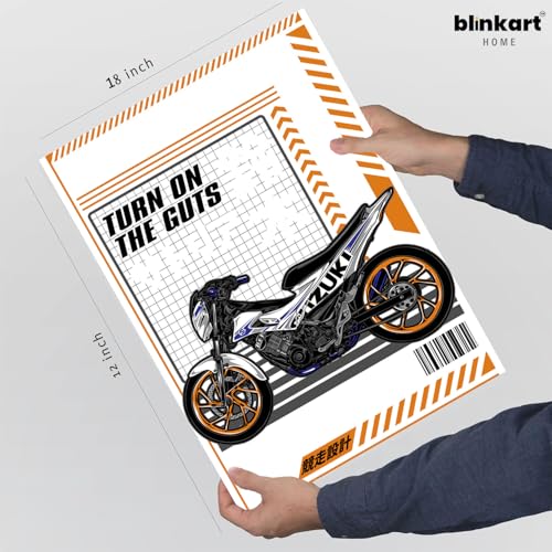Image of BLINKART Suzuki SatriaCar Posters Sticker Gift Items for Boys Room Wall Decor || Comes with Double-Sided Tape|| Decoration Bedroom Living Room Office Studio Decor | 12x18 In (A3) - CAR-248