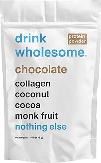 Chocolate Collagen Protein Powder for Sensitive Stomachs | Minimally-Processed, Whole-Food Protein | Additive-Free, Dairy-Free, Gluten-Free | Low FODMAP