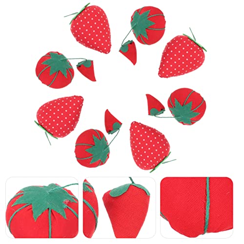 Favomoto Accessories 10Pcs For Diy Cute Holders Home Organizer Needle Household Tools Red Shape Shaped Strawberry Cushion Pincushions Pin Daily Patchwork Use Needles Tool Sewing Crafts Ar Accessories #TOP5