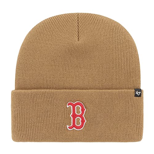 '47 Brand Beanie Haymaker Boston Red Sox Camel - Gorro de invierno, marrón claro, Talla única Cover