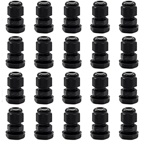 Tnuocke 20 prensaestopas de nailon de 1/4 pulgadas Cover