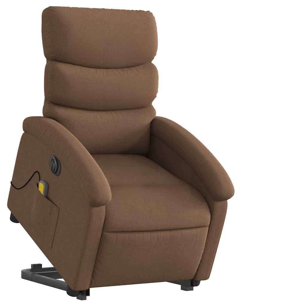 Sillón de masaje eléctrico con ayuda para levantarse, color marrón