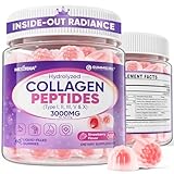 Collagen Gummies for Women & Men 3000mg, Hydrolyzed Collagen Peptides with Antioxidant Blend & Digestive Enzymes, Multi Collagen (Type I,II,III,V,X) for Anti-Aging, Hair, Skin, Nails, Sugar Free,60Cts