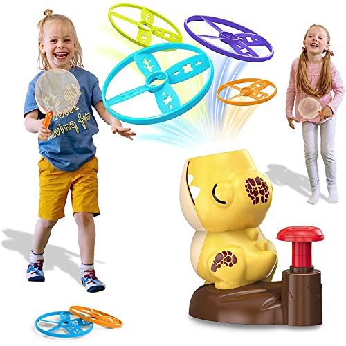 Flying disc shooter toy, disc launcher toy set, flying disc toys