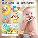AZEN 16 Pack Baby Rattles Teething Toys 3-6 Months, Baby Toys 0-6 Months, Newborn Infant Toys 6-12 Months, Essentials Must Haves Wrist Socks Toddler Stocking Stuffers Christmas Gifts