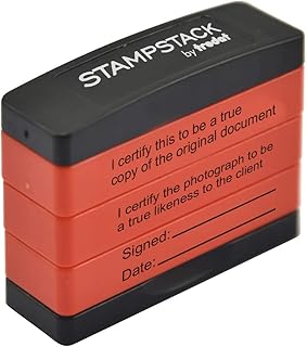 Trodat Certified Copy & True Likeness Stampstack | 3 Stamp Texts in 1 | Compact and Space Saving | Ideal Size for Signatur...