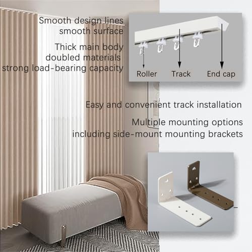 Rail en aluminium blanc pour décoration de maison et bureau moderne - 7