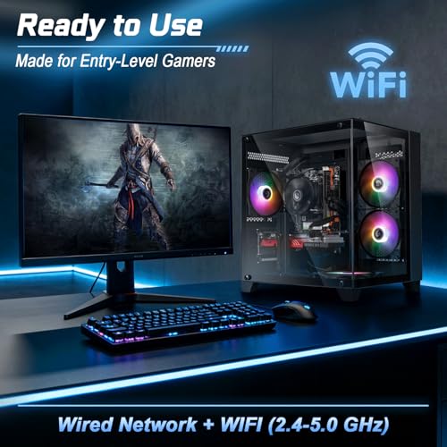 Image of Prebuilt Gaming PC Computer,Core i7 Tower Desktop,RX580 8G,Win11.