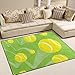 Produktbild JSTEL INGBAGS weich mit Tennis-Bälle, Teppiche Wohnzimmer Teppich Teppich für die Kinder, mit Fester Schlafzimmer Home Decorator Teppich Boden Matte Teppiche 63 x 48 cm, Multi, 63 x 48 Inch