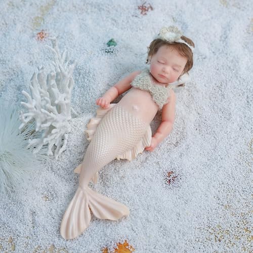 Muñeca Reborn de Silicona 12 pulgadas realista beige miniatura 1