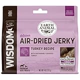 Earth Animal Wisdom Air-Dried Jerky Turkey Recipe | Dog Treats and Snacks | Premium Natural Turkey Jerky Strips | 4 oz | Dog Treats Made in The USA (Pack of 1)