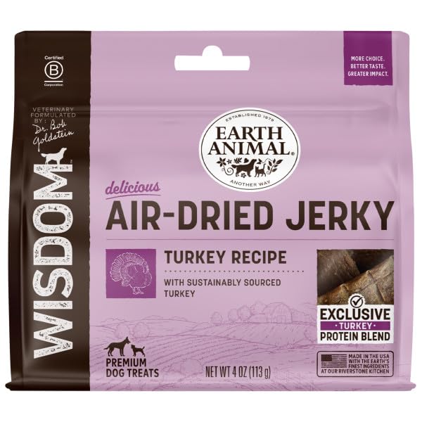 Petisco de Carne Seca para Cães com Peru e Quinoa Earth Animal Wisdom Air Dried, 113 g