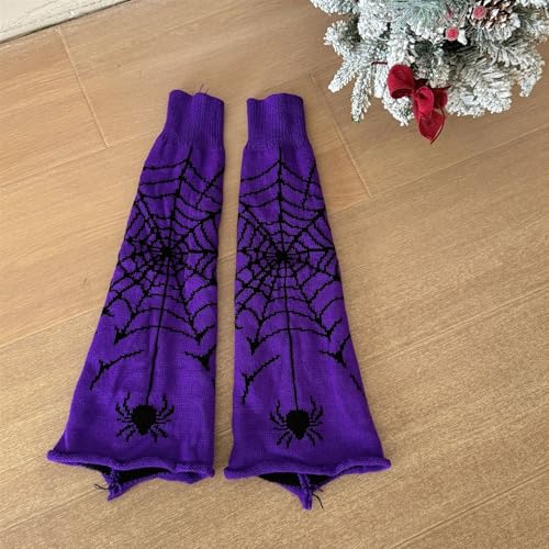 Image of WODECASA Girls Kawaii Leg Warmers Knitted Flared Leg Sleeves Goth Crochet Baggy Cuff Ankle Heap Socks