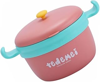 Yardwe 1 Juego tazón de comida complementaria recipiente aislante para tazón de sopa infantil bol Tazón de inyección de agua tazón de alimentación para bebé vajilla para bebé páginas rojo
