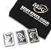 Three One Gram .999 pure Silver Bars with random designs in a jewelry pouch WWWVINYLCUSTOMDECALSCOM