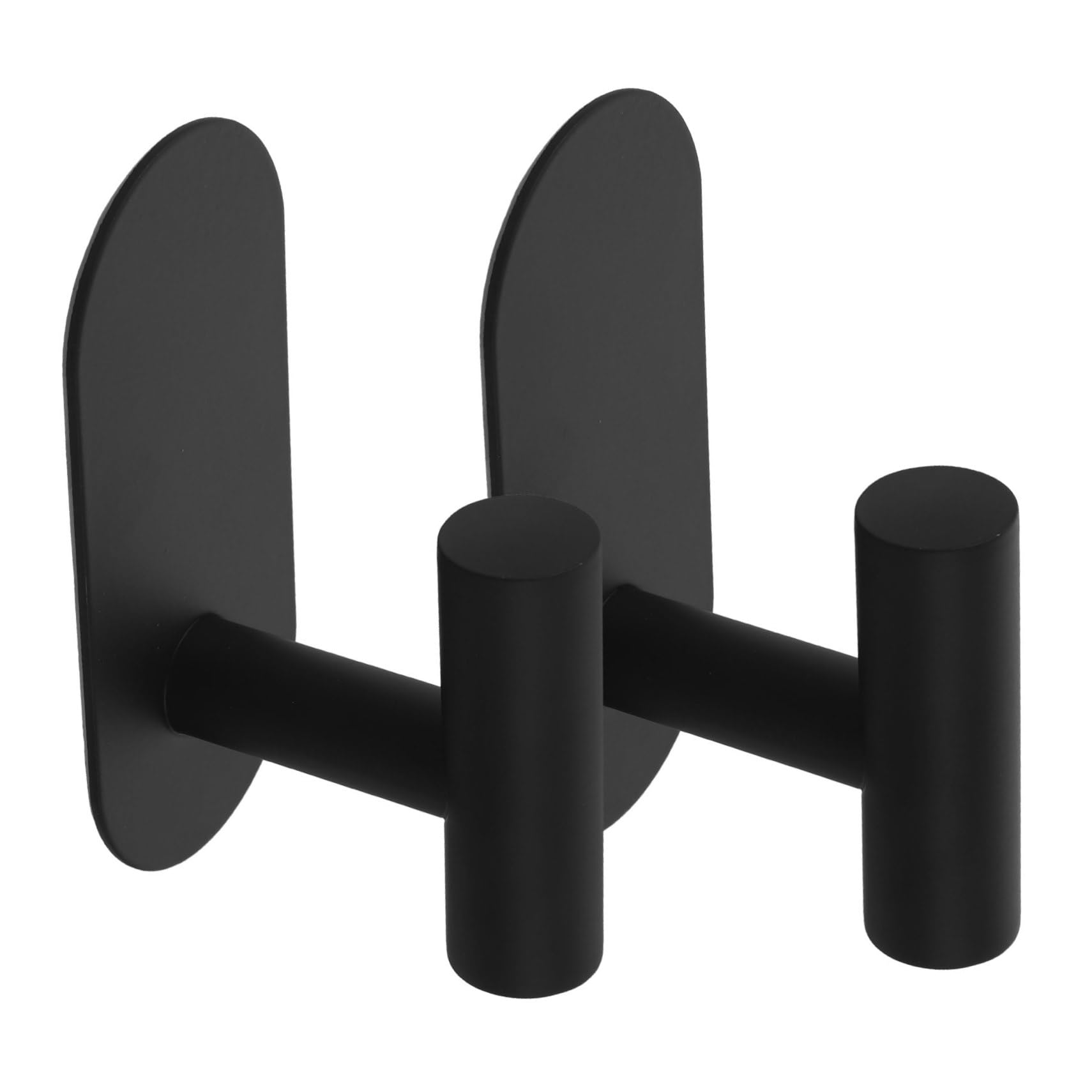 Hemobllo 5 Set Gancio Adesivo in Acciaio Inossidabile A Forma Di Opaco Asciugamano Ganci Da Abbigliamento Sospeso Gancio Decorativo Gancio Per Asciugamani Da Doccia Zaino Nero 2 Pezzi*5