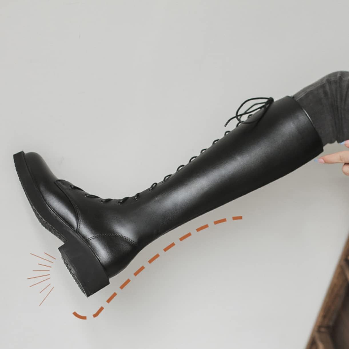 レディース ローヒール エンジニアブーツ 滑り止め サイドジッパー