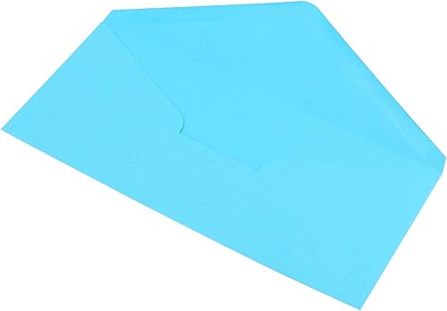Miniatura 4 de TAICHEUT Paquete de 400 sobres azules con solapa en V de 9 x 4 pulgadas, sobres de negocios para cartas, postales, tarjetas de felicitación e