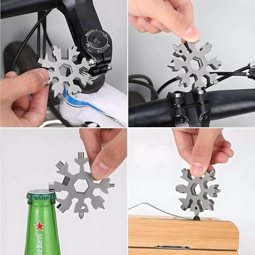 Versatile 18-in-1 Snowflake Multi-Tool with 18 Functions – Compact Utility Tool with Snowflake Design for Outdoors, DIY Projects, and Survival Gear -Unique Snowflake Design 3 51a15QdNwLL