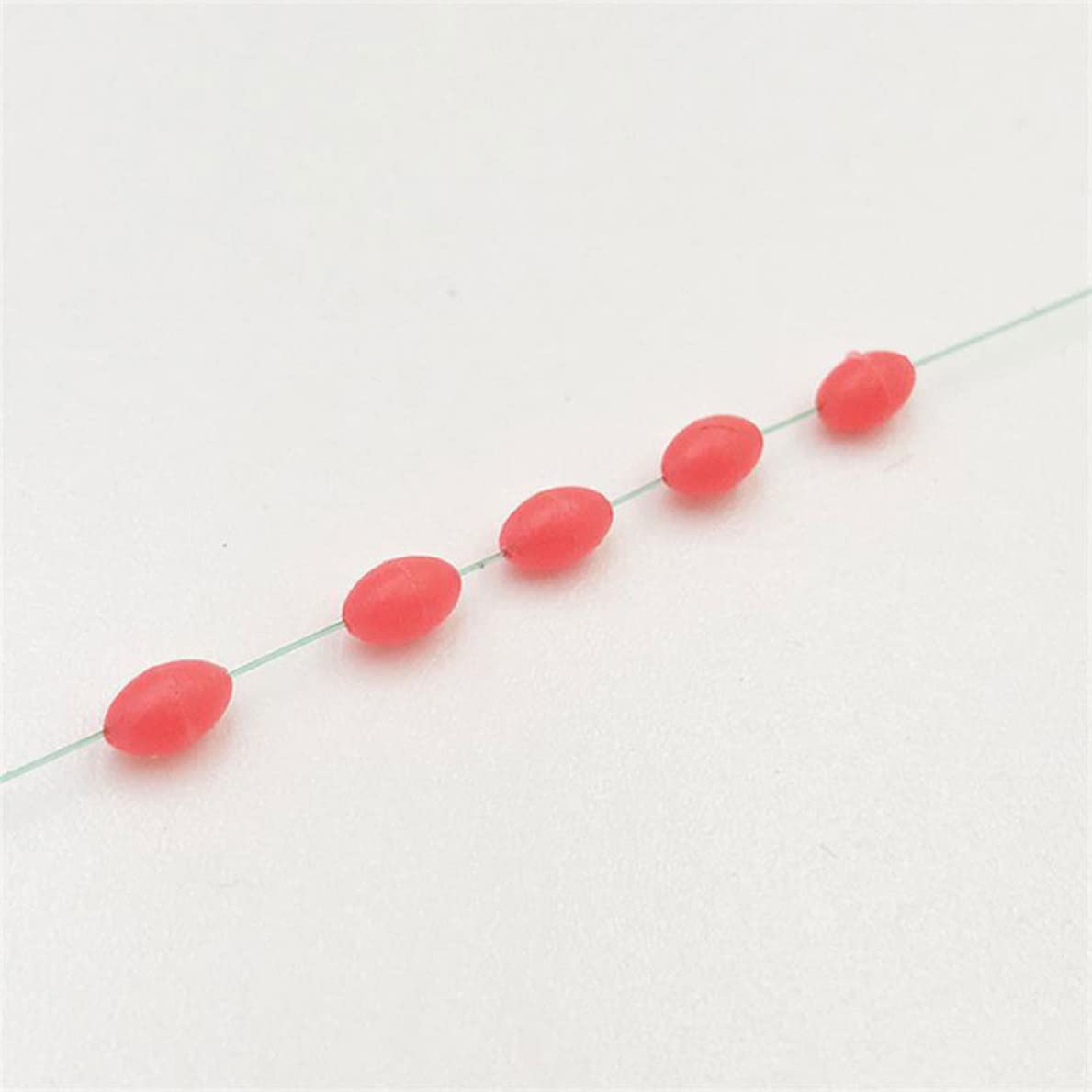 Jorzer Tope de Goma de Flotador Táquero de Pesca Silicona Pesca de Goma Bobber Tope de Frijoles Flotador Accesorios de la línea de Pescado para 2.5# -5.0# Línea 300pcs