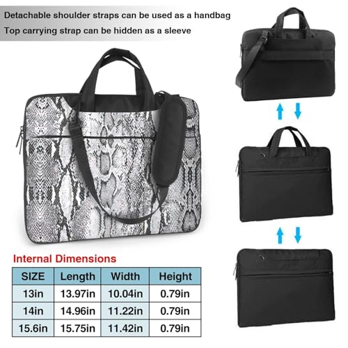 Bolso para portátil de piel de serpiente con acabados de alta durabilidad 2