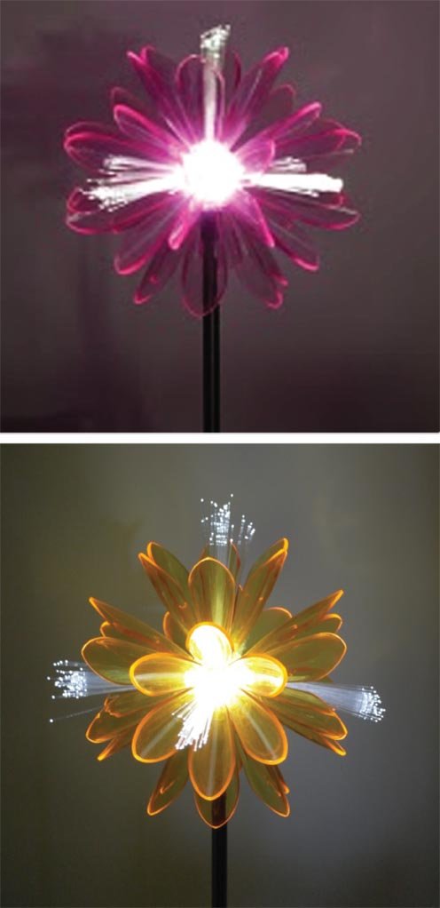 Solar Wholesale 1048-2 Solar Tropic Blossoms, a Pack of Two Fiber Optic Lights