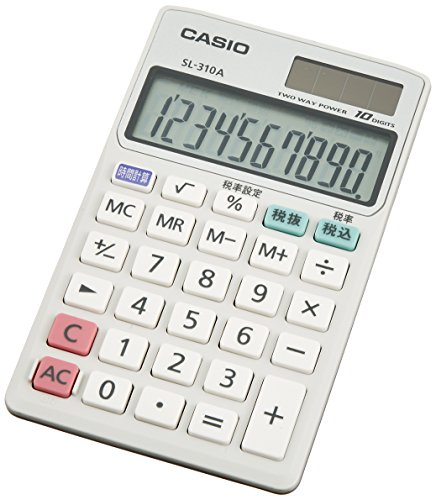 Casio Calculator – Grey sl-310 a Pocket Calculator Basic Calculators (Basic Pocket Calculator, 10 Digit, 1 Lines, Solar/Battery, Grey)