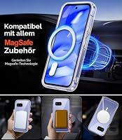 ivoler Klar Magnetisch Hülle für Google Pixel 9A, [Kompatibel mit MagSafe] [Nie Vergilbung] [Militärischer Schutz] Stoßfest Kratzfest Transparent Schutzhülle Durchsichtige Handyhülle Case – Ansicht 3